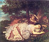 Gustave Courbet The Young Ladies on the Banks of the Seine painting